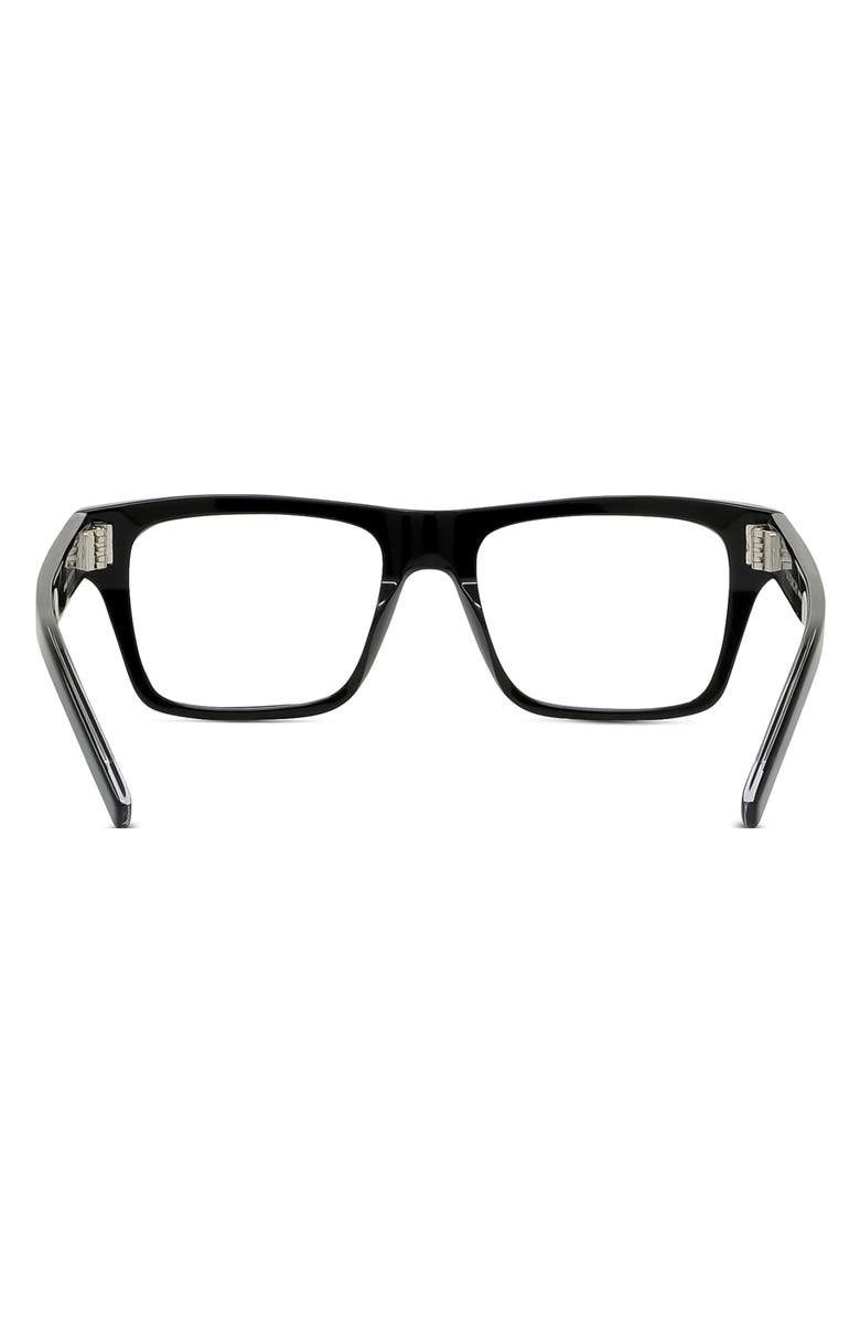 Givenchy GV One 53mm Rectangular Optical Glasses, Alternate, color, Shiny Black