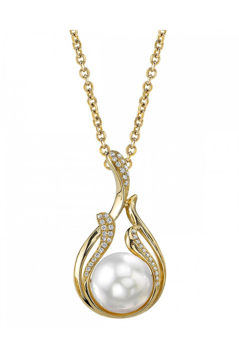 South Sea Pearl & Diamond Layla Pendant, Main, color, Yellow Gold