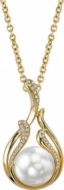 The Pearl Source South Sea Pearl & Diamond Layla Pendant