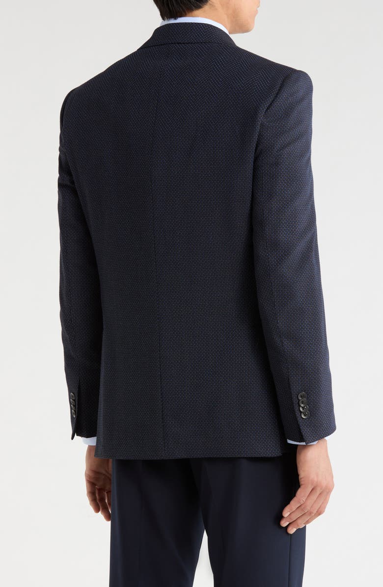 J|V by Jack Victor Elex Navy Wool Blend Seersucker Sport Coat, Alternate, color, Navy