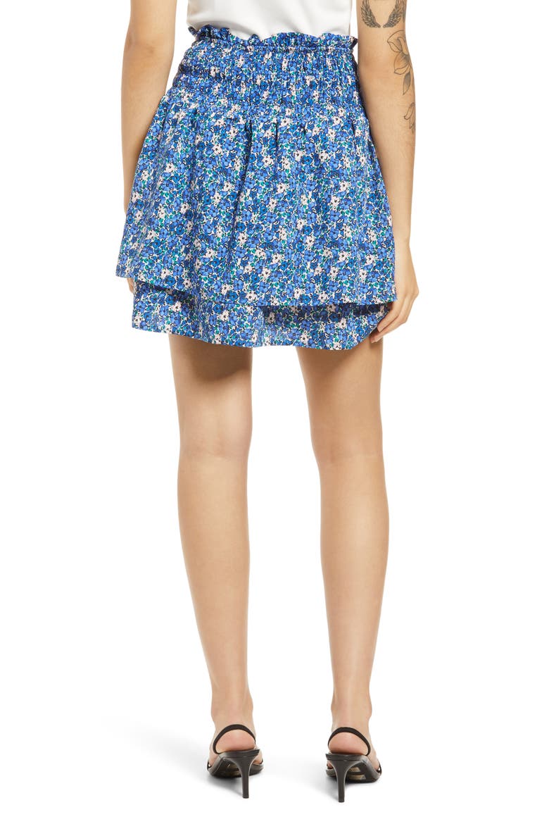 Floral Miniskirt, Alternate, color, DAZZLING BLUE