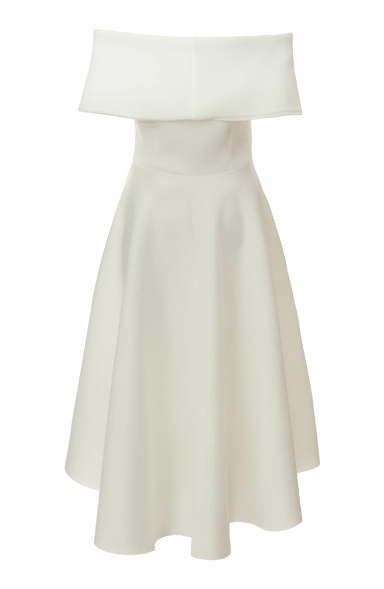 QUIZ Bow Detail Skater Dress, Alternate, color, 