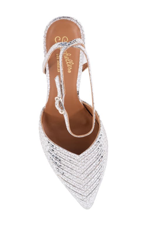 Seychelles Onto The Next Ankle Strap Pointed Toe Pump In Silver