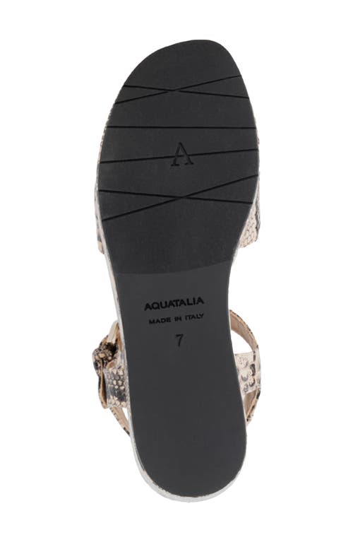 Aquatalia Dinah Water Repellent Ankle Strap Platform Wedge Sandal