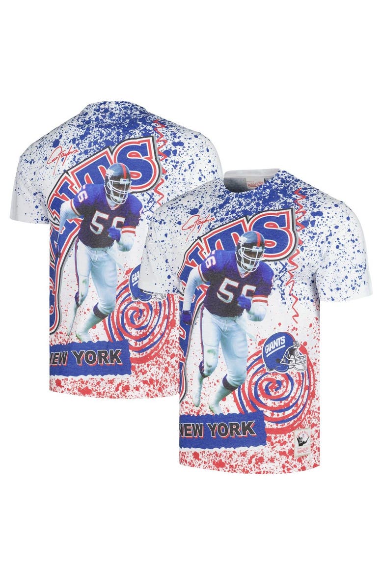 Men's Mitchell & Ness  White New York Giants Retired Player Name & Number Burst T-Shirt, Main, color, White