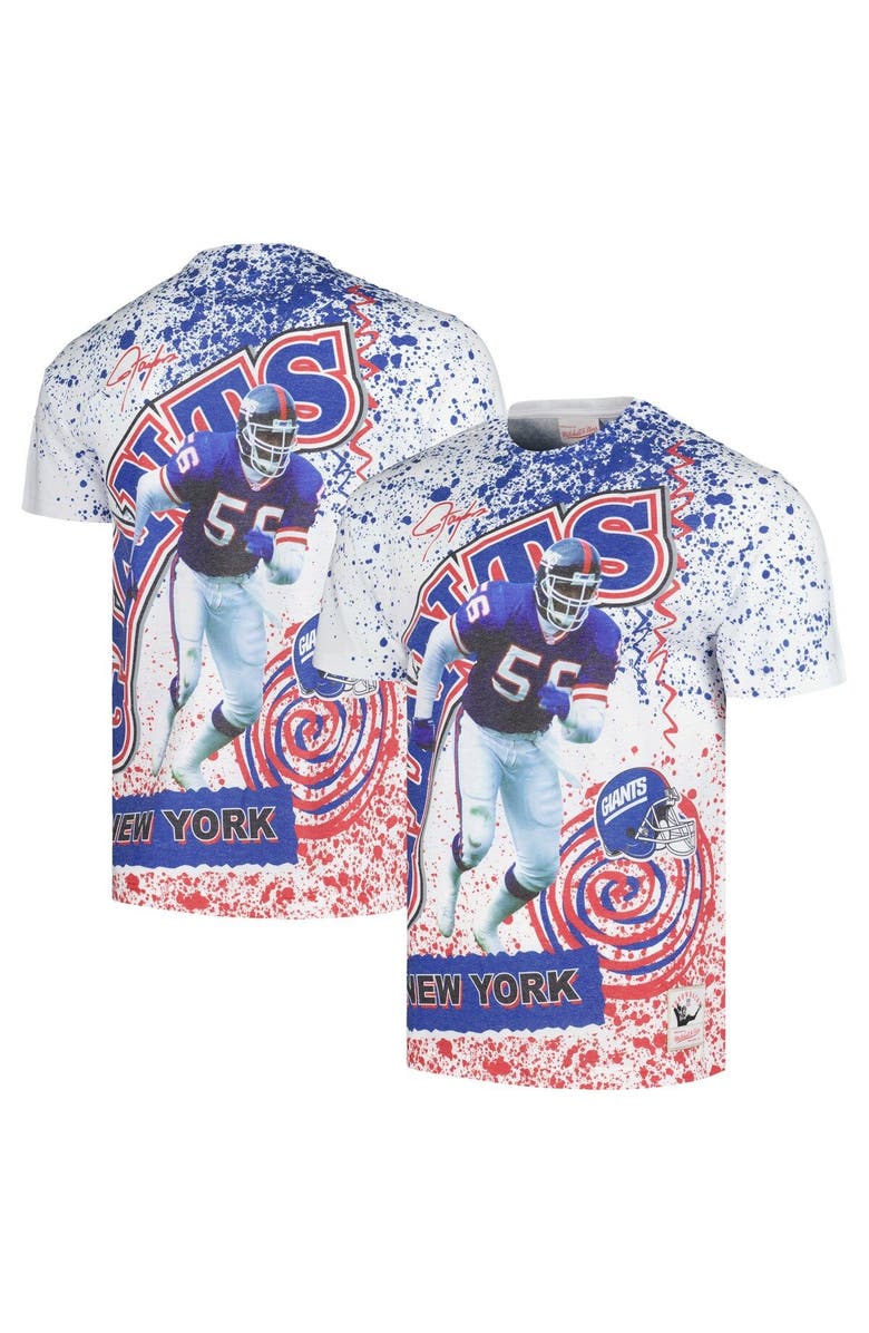 Mitchell & Ness Men's Mitchell & Ness White New York Giants Retired Player Name & Number Burst T-Shirt, Main, color, White