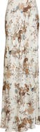 L'AGENCE Zeta Jungle Print Satin Maxi Skirt