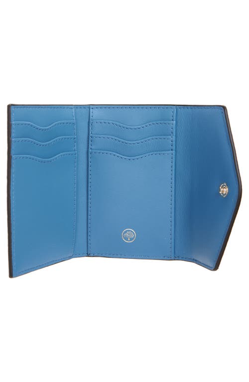 Mulberry Bifold Leather Card Case In Brighton Blue