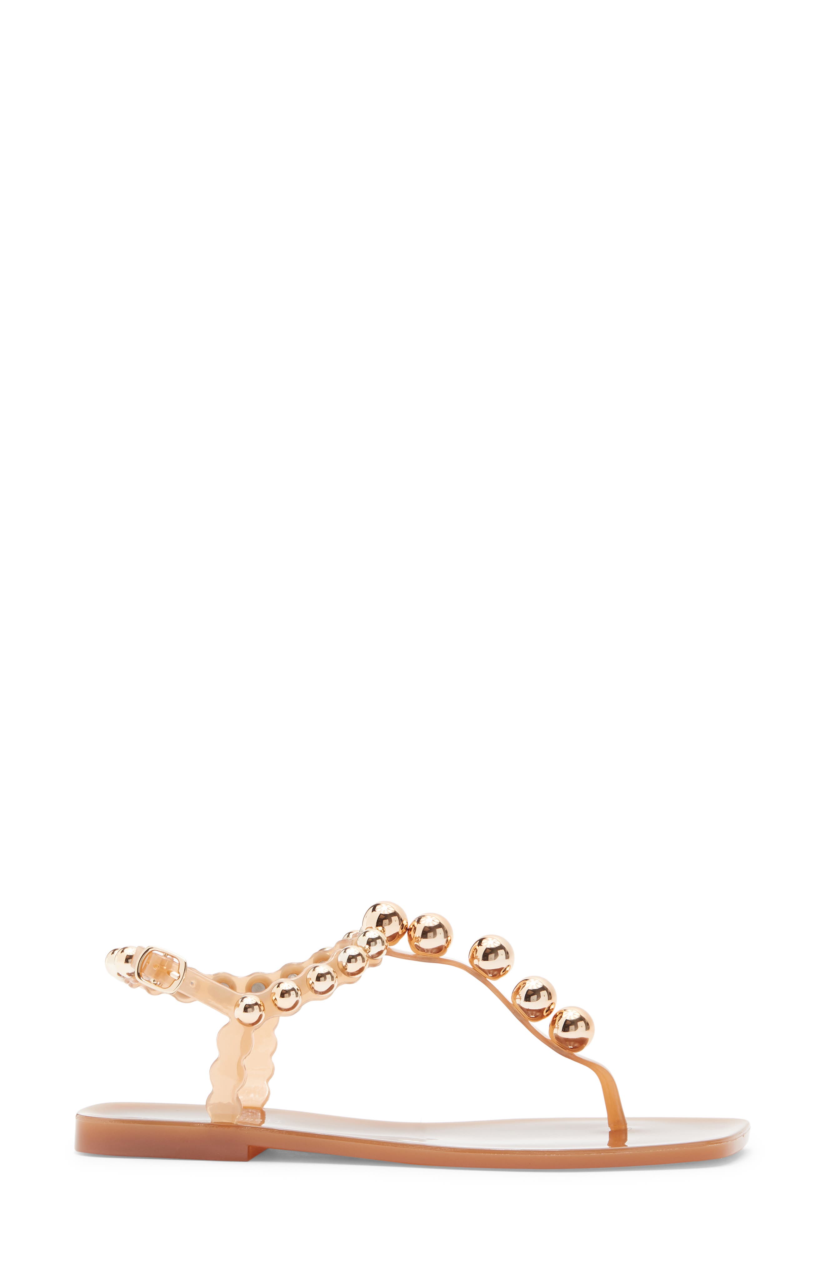 Jeffrey Campbell Plated Embellished Sandal, Alternate, color, Caramel Gold