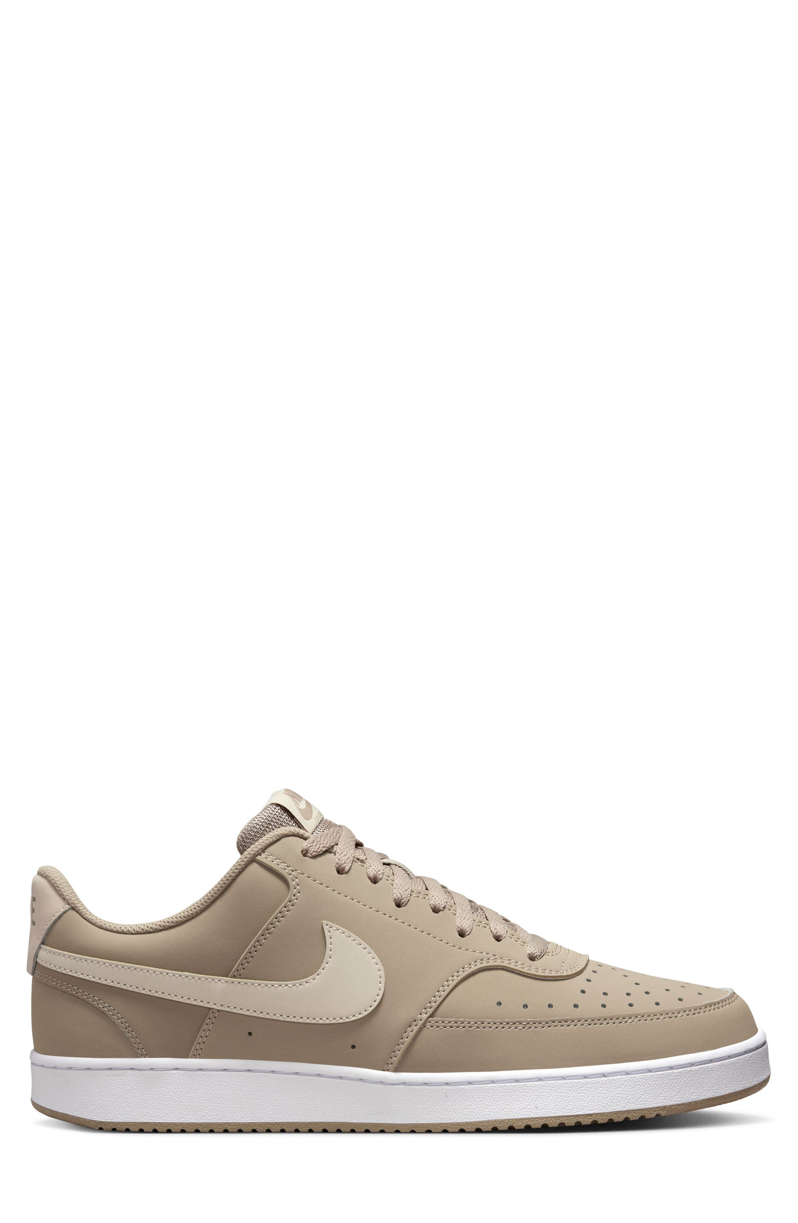 Nike Court Vision Low Sneaker, Alternate, color, Khaki/ Sanddrift/ White