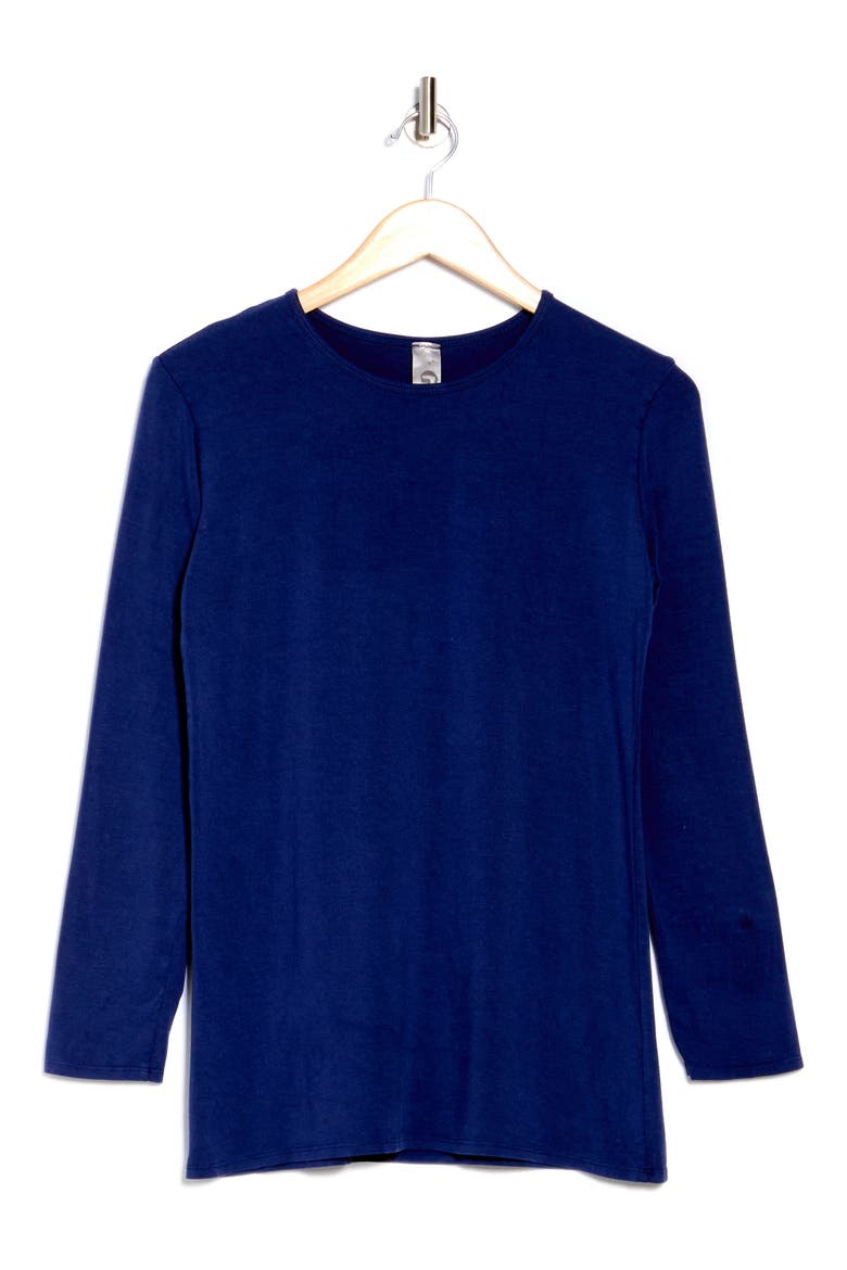 Basic Stretch Modal T-Shirt, Alternate, color, DEJA VU BLUE