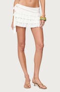 EDIKTED Sheba Asymmetric Ruffle Miniskirt