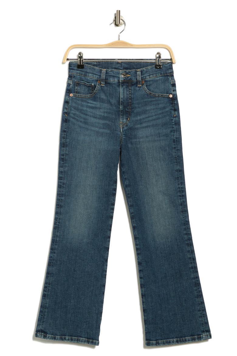 Anya High Waist Crop Flare Leg Jeans, Alternate, color, CHROME DIOPSIDE