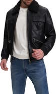 Noize Kash Faux Shearling Collar Faux Leather Jacket