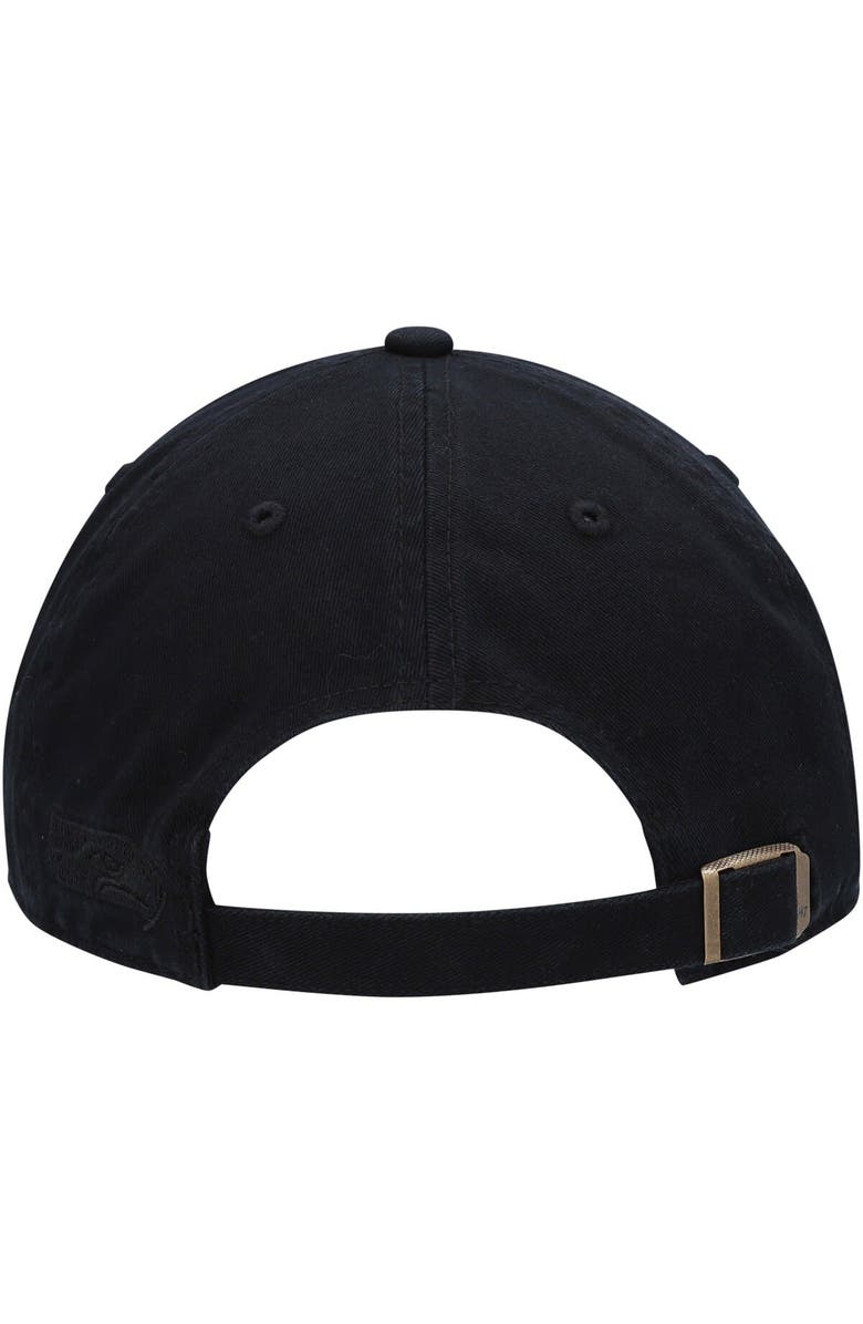 '47 Women's '47 Black Seattle Seahawks Shimmer Text Clean Up Adjustable Hat, Alternate, color, 