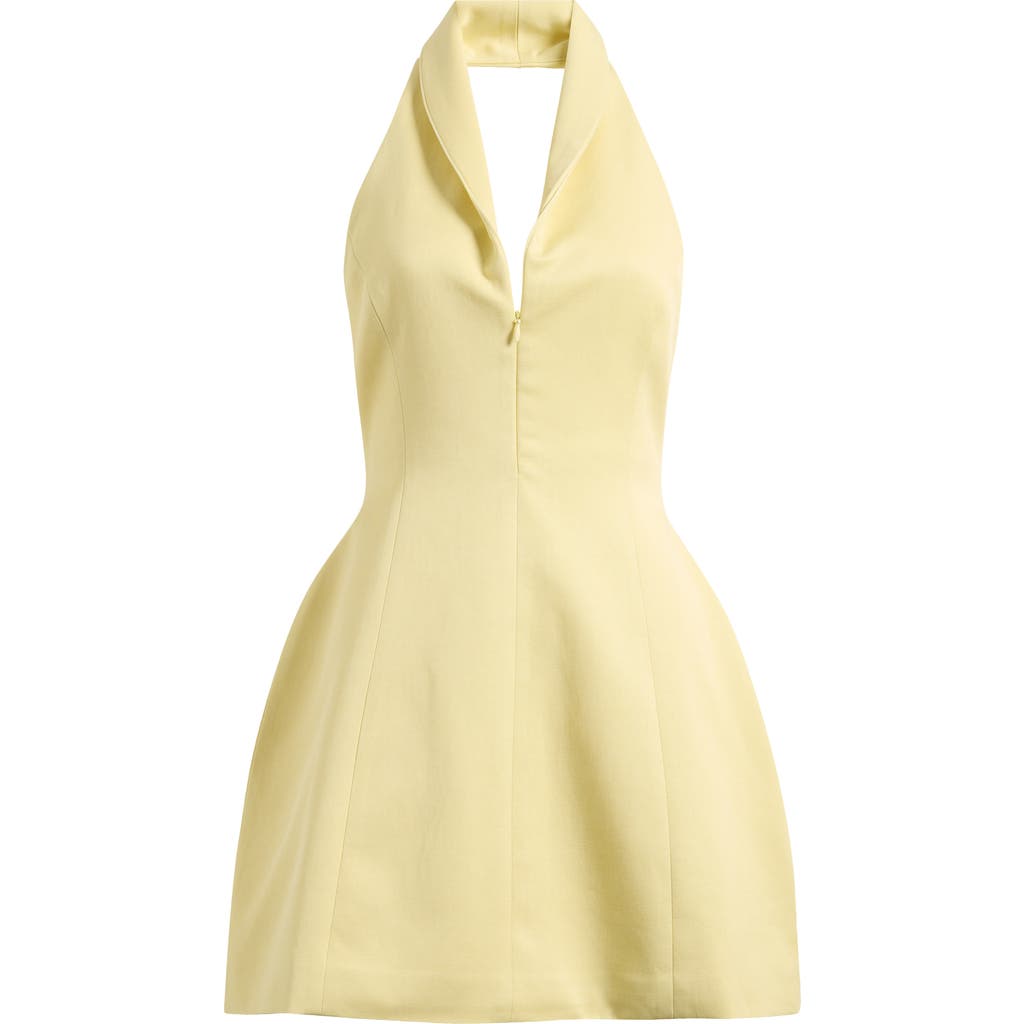 Odd Muse Halter Minidress In Lemon