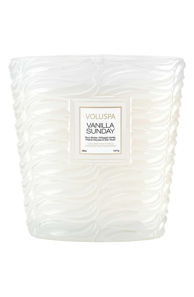 Voluspa Vanilla Sunday 3-Wick Hearth Candle, Main, color, 