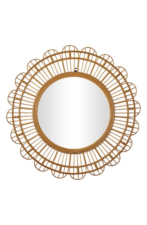 Bamboo Handmade Woven Mirror