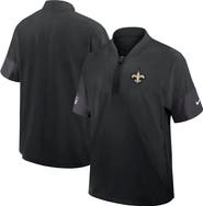 Nike Men's Nike Black New Orleans Saints Sideline Short Sleeve Quarter-Zip Performance Coach Jacket
