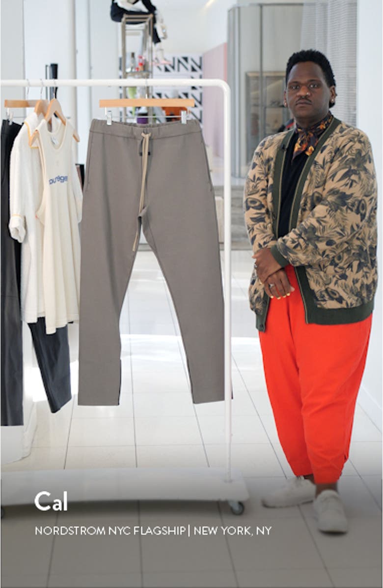 Eternal Slim Fit Drawstring Waist Tricot Pants, sales video thumbnail