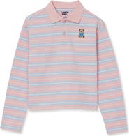 Lands' End Girls Long Sleeve Collared Polo Shirt