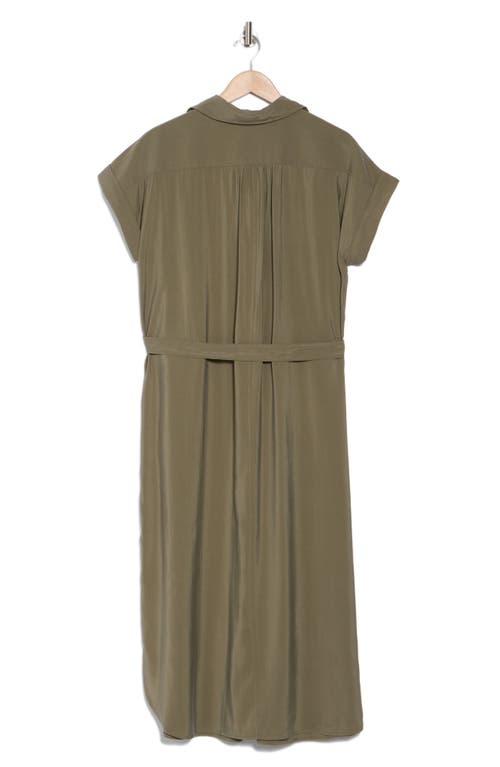 Max Studio Short Sleeve Maxi Shirtdress In Sage-sage
