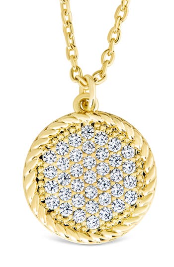 Sterling Forever Landyn Cz Circle Pendant Necklace