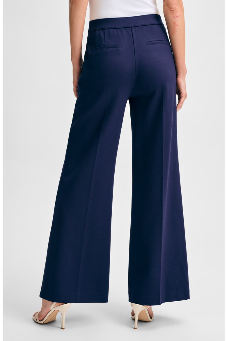 High Waist Ponte Wide Leg Pants, Alternate, color, NAVY