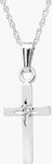 Mignonette 14k White Gold & Diamond Cross Necklace