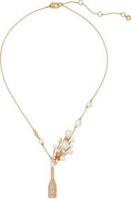 Kate Spade New York champagne bottle pendant necklace