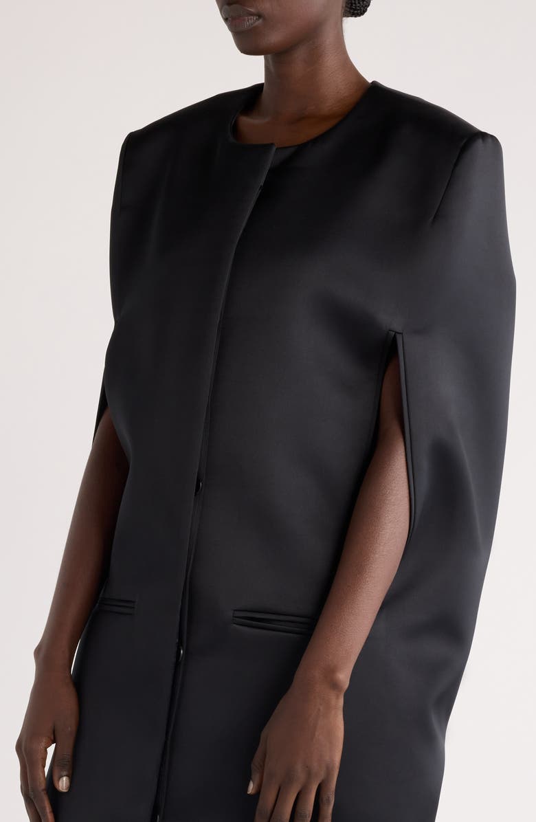 Courrèges Illusion Satin Cape, Alternate, color, 