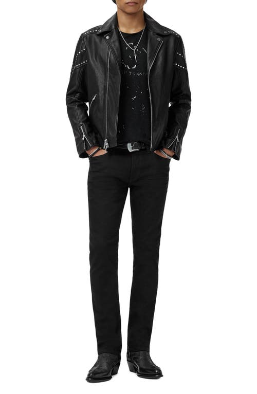 John Varvatos Raw Edge Zipper Graphic T-shirt