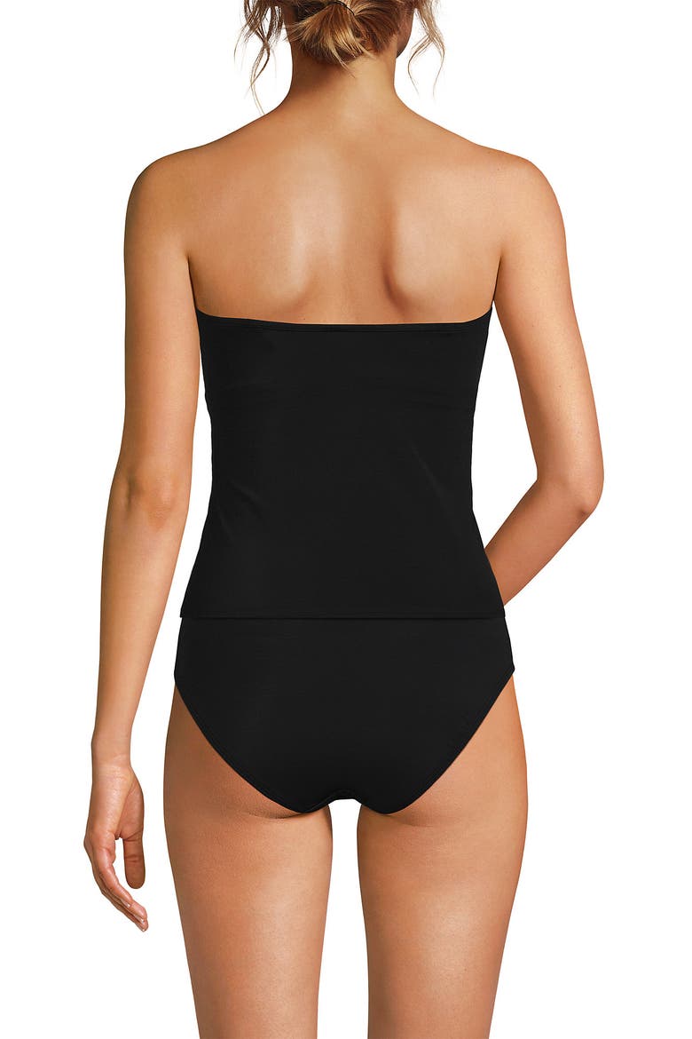 D-Cup SlenderSuit U-Wire Bandeau Tankini Top, Alternate, color, Black