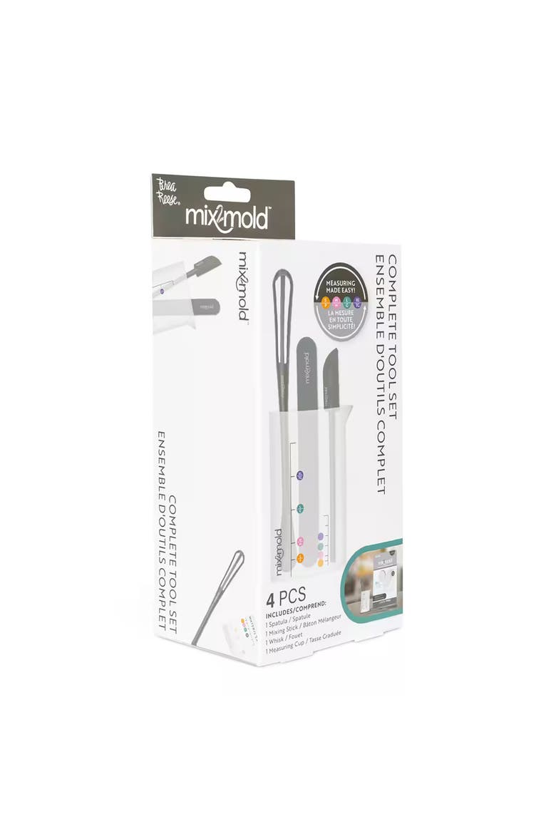 Mix2Mold Ceramic Resin Tool Set, Craft Kit, 4Pcs, Adults & Kids, Alternate, color, Multicolored