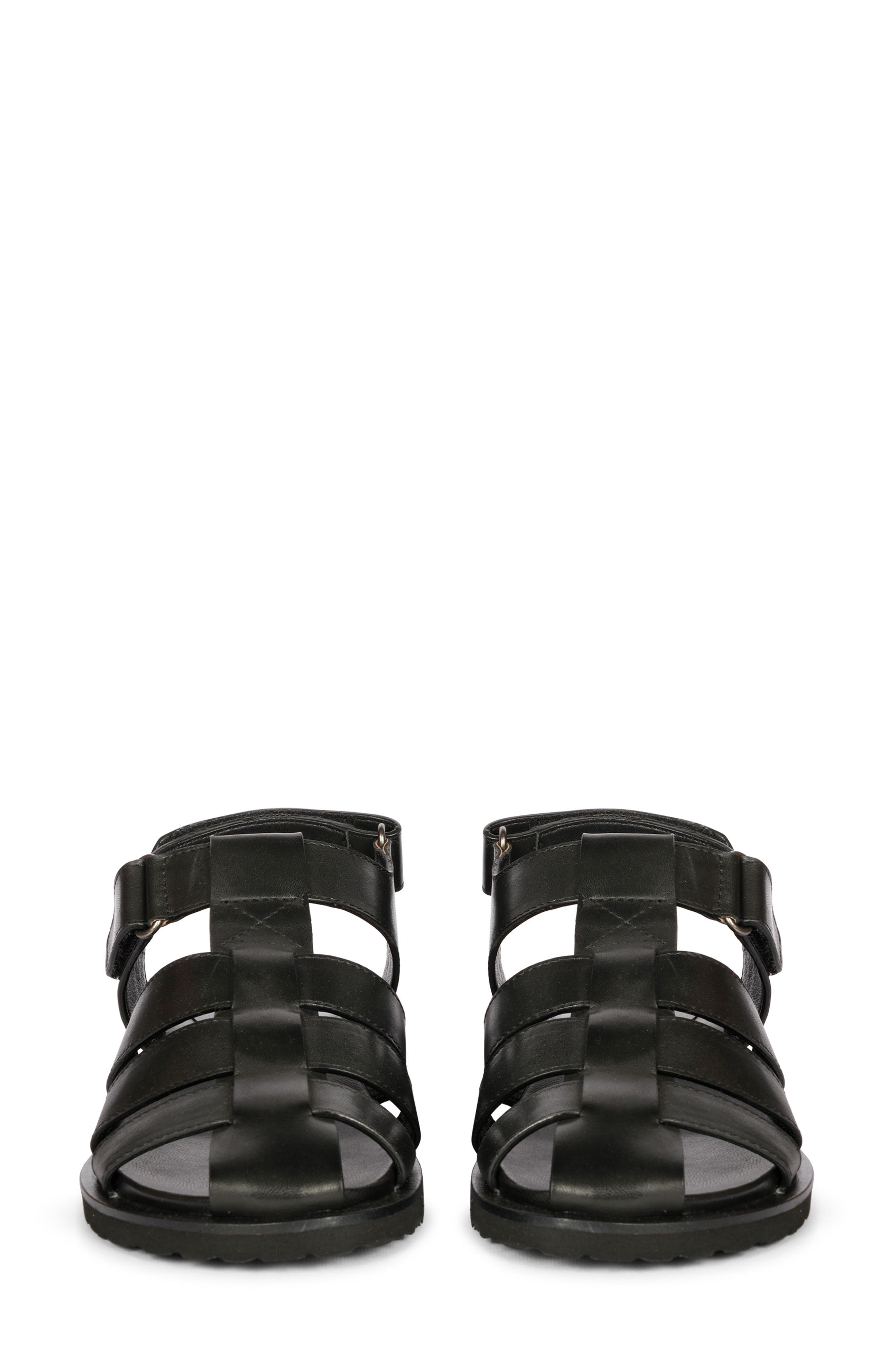 SAINT G Neive Ankle Strap Fisherman Sandal, Alternate, color, Black