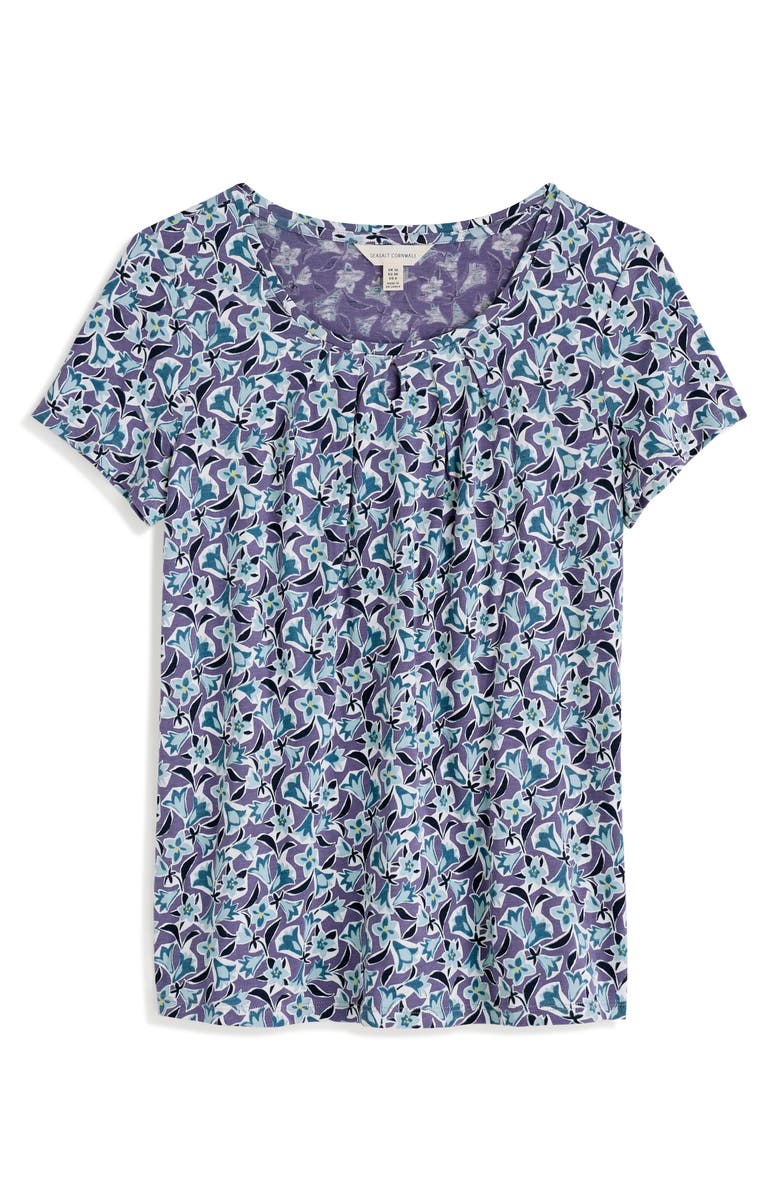 Seasalt Cornwall Appletree Keyhole T-Shirt, Alternate, color, Paper Bellflower Bilberry