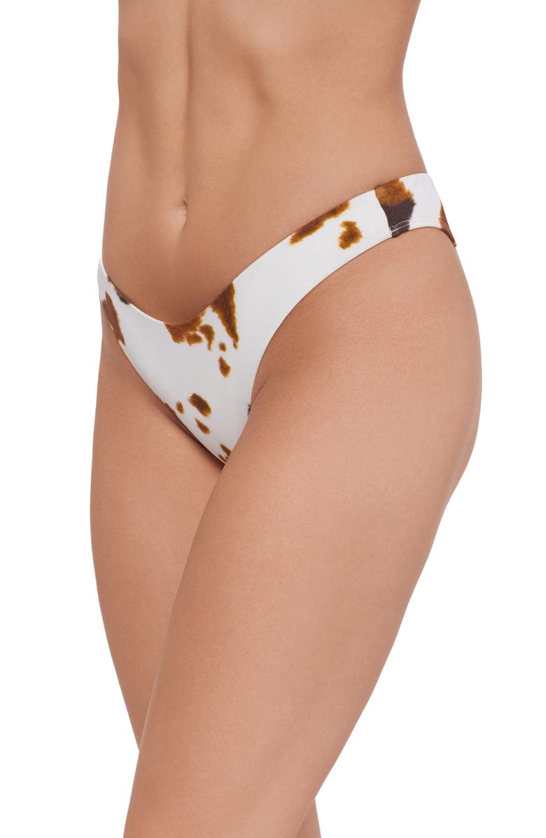 Steve Madden Scoop Front Hipster Bikini Bottoms, Alternate, color, White Multi