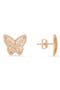 Sterling Silver CZ Butterfly Stud Earrings
