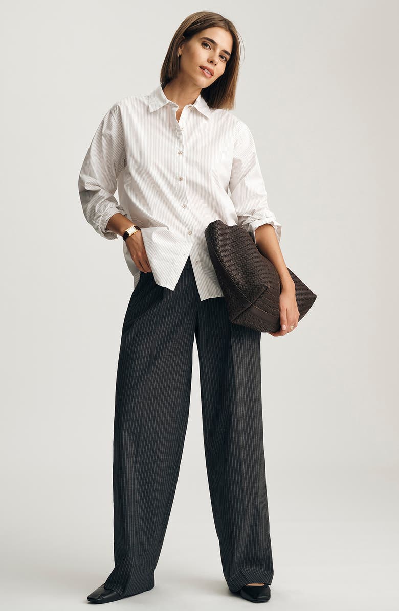 Mavi Jeans Stripe Relaxed Fit Cotton Button-Up Shirt, Alternate, color, 