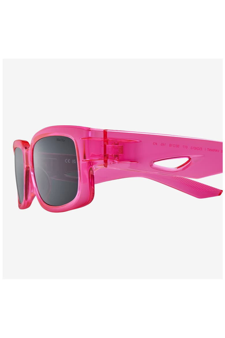 Variant I 56mm Rectangle Sunglasses, Alternate, color, LASER FUCHSIA / GREY