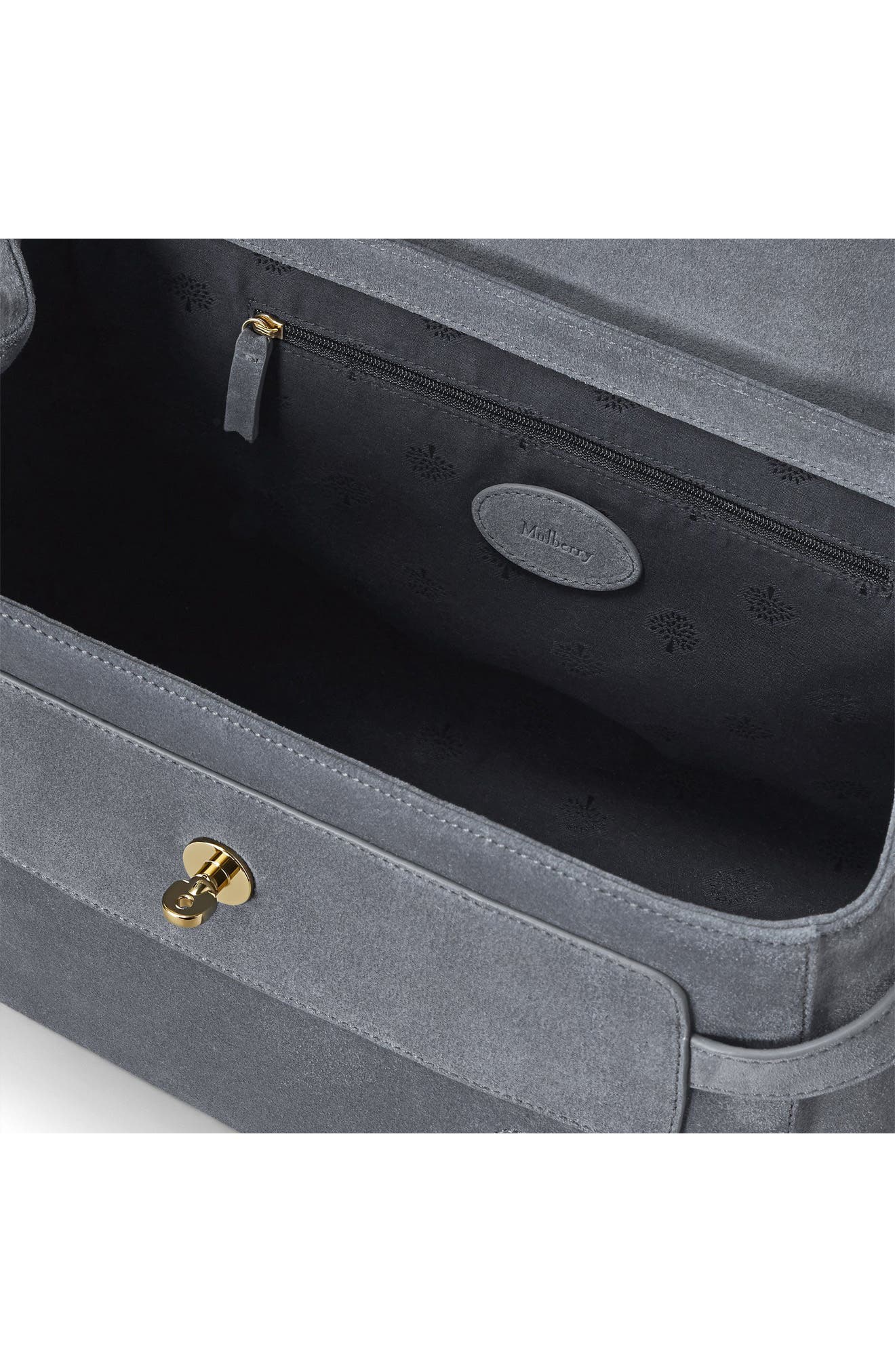 Alexa Suede Satchel, Alternate, color, FOGGY GREY