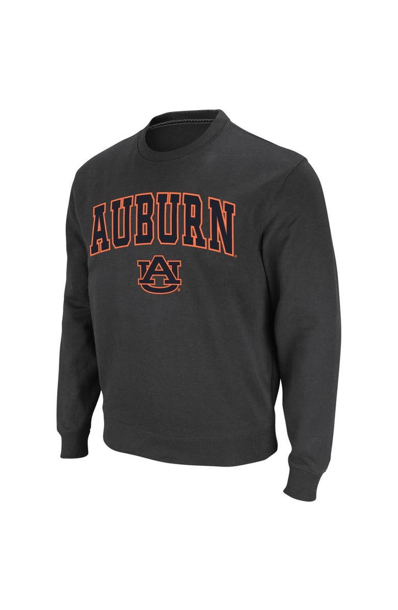 COLOSSEUM Men's Colosseum Charcoal Auburn Tigers Arch & Logo Crew Neck Sweatshirt, Main, color, Charcoal