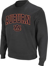 COLOSSEUM Men's Colosseum Charcoal Auburn Tigers Arch & Logo Crew Neck Sweatshirt