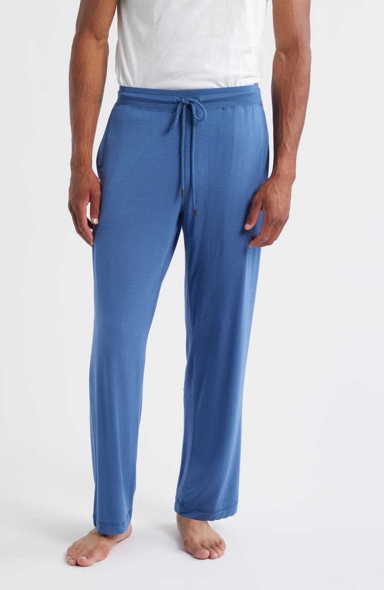 Daniel Buchler Stretch Modal & Silk Blend Pajama Pants, Main, color, Blue