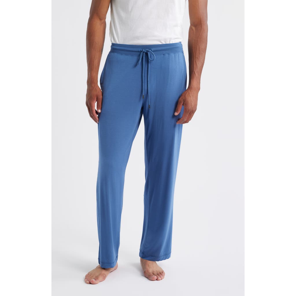 Daniel Buchler Stretch Modal & Silk Blend Pajama Pants In Blue