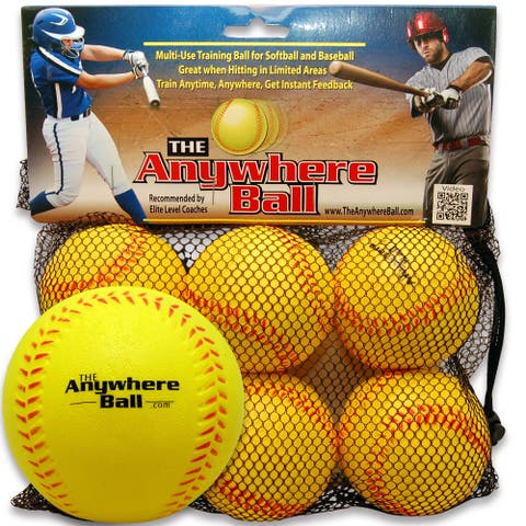 The Anywhere Ball 6 Pack 3" Yellow Squishy Foam Balls