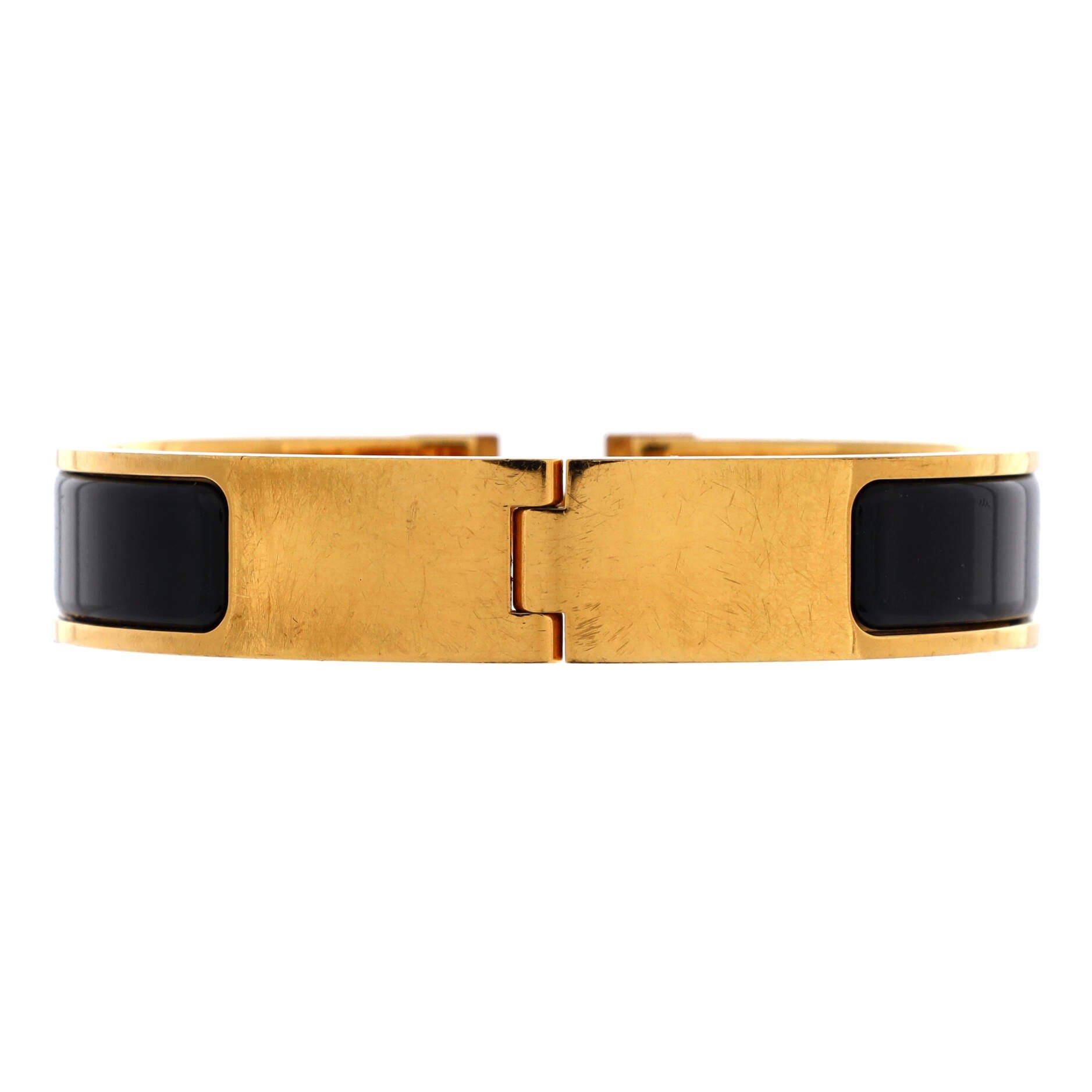 Clic H Bracelet Enamel Narrow, Alternate, color, Black