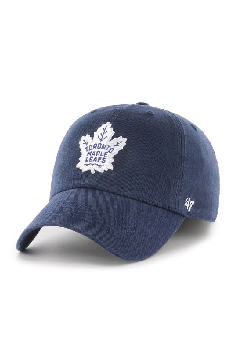 '47 Men's '47 Navy Toronto Maple Leafs Classic Franchise Fitted Hat, Main, color,