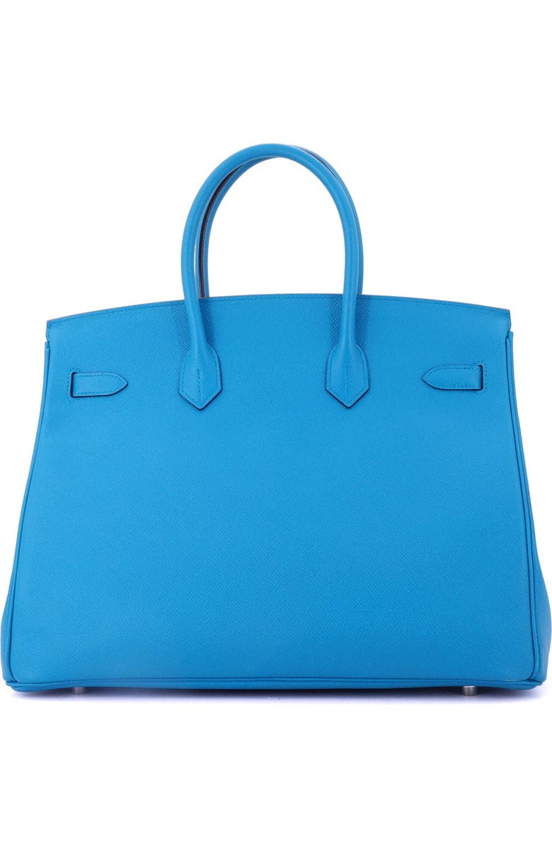 Pre-Owned Hermes Birkin Handbag Blue Epsom with Palladium Hardware 35, Alternate, color, Bleu Zanzibar