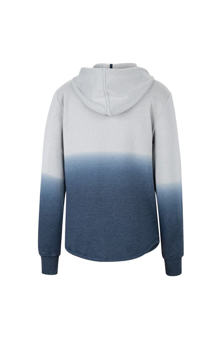 COLOSSEUM Women's Colosseum Gray/Navy Auburn Tigers Aurelia Dip-Dye Quarter-Snap Pullover Hoodie, Alternate, color, 